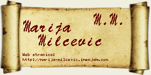 Marija Milčević vizit kartica
